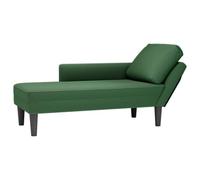 Nqyjm Chaise Longue con cuscino, in tessuto a coste, colore verde scuro, divano letto imbottito con cuscino, perfetto per soggiorno, camera da letto, ufficio, piccoli spazi