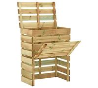 Nqyjm Compostiera a doghe 80 x 50 x 100 cm, in legno di pino impregnato per giardino, terrazza, esterno