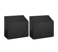 Nqyjm Coperture per panca da giardino, 2 pezzi, 8 occhielli, 130 x 70 x 70/88 cm, copertura per panca da giardino, copertura per panca da giardino