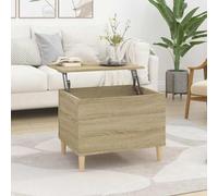 Nqyjm Divano con piano sollevabile e vano nascosto, tavolino da caffè, rovere Sonoma 60 x 44,5 x 45 cm, legno di ingegneria, tavolo da soggiorno ideale per ufficio, piccoli spazi819567