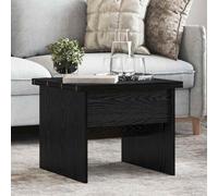 Nqyjm Divano con ripiano sollevabile e scomparto nascosto, tavolino da caffè, rovere nero, 55 x 54,5 x 45 cm, legno di ingegneria, tavolo da soggiorno ideale per ufficio, piccoli spazi