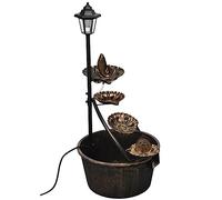 Nqyjm Fontana a cascata LED per giardino, terrazza, esterno