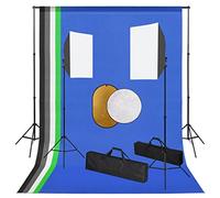 Nqyjm Kit studio fotografico con luci, sistema di sfondo e riflettore per prodotto ritratto video fotografia