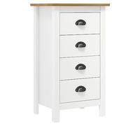 Nqyjm Mobile portaoggetti con 5 cassetti a buffet Hill bianco 46 x 35 x 80 cm in legno di pino solido armadio laterale armadio da sala da pranzo per cucina, soggiorno, camera da letto modello 2