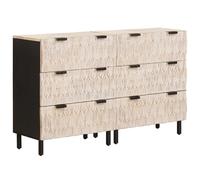 Nqyjm Mobile portaoggetti con cassetti credenza finitura lavaggio bianco legno di mango massiccio armadio laterale armadio da sala da pranzo per cucina, soggiorno, camera da letto