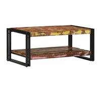 Nqyjm Punta per divano con ripiano tavolino da caffè, multicolore, 90 x 50 x 38 cm, in legno di recupero, ideale per ufficio, piccoli spazi