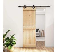 Nqyjm Set di porte scorrevoli con guarnizione, 70 x 210 cm, in legno massello di pino per camera da letto, cucine, fienili, garage3203124