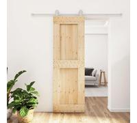 Nqyjm Set di porte scorrevoli con guarnizione, 70 x 210 cm, in legno massello di pino per camera da letto, cucine, fienili, garage3203110