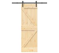 Nqyjm Set di porte scorrevoli con guarnizione, 70 x 210 cm, in legno massello di pino per camera da letto, cucine, fienili, garage3332604