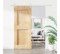 Nqyjm Set di porte scorrevoli con guarnizione 85 x 210 cm, in legno massello di pino per camera da letto, cucine, fienili, garage3203262
