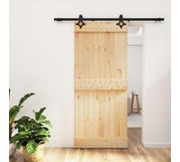 Nqyjm Set di porte scorrevoli con guarnizione 90 x 210 cm, in legno massello di pino per camera da letto, cucine, fienili, garage3203142