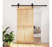 Nqyjm Set di porte scorrevoli con guarnizione 95 x 210 cm, in legno massello di pino per camera da letto, cucine, fienili, garage3203234