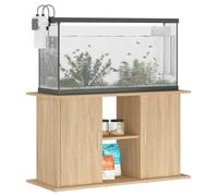 Nqyjm Sonoma - Supporto per serbatoio per pesce, supporto per acquari, rovere Sonoma, 101 x 41 x 58 cm, in legno, con 2 ante e scomparti aperti, tavolo per acquario, laghetto per rettili