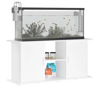 Nqyjm Supporto per serbatoio e terrario rettile supporto per acquario bianco 121 x 41 x 58 cm legno di ingegneria, mobile di stoccaggio con 2 ante e scomparti per casa ufficio