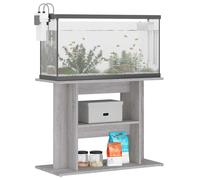 Nqyjm Supporto per serbatoio e terrario rettile supporto per acquario grigio Sonoma 80 x 35 x 60 cm legno di ingegneria, mobile di stoccaggio con 3 ripiani per casa ufficio