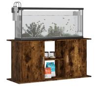 Nqyjm Supporto per serbatoio e terrario rettile supporto per acquario rovere affumicato, 121 x 41 x 58 cm, legno di ingegneria, mobile di stoccaggio con 2 ante e scomparti per casa ufficio