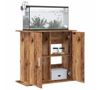 Nqyjm Supporto per serbatoio e terrario rettile supporto per acquario vecchio legno, 81 x 36 x 73 cm, legno di ingegneria, mobile di stoccaggio con 2 ante e ripiani per casa ufficio LH1A