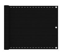 Nqyjm Tenda da balcone HDPE nera 75 x 500 cm schermo privacy balcone nascosto balcone protezione vento e raggi UV per esterno terrazza giardino