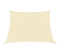 Nqyjm Tenda da sole 160 g/m² bianco crema 4/5 x 3 m HDPE per giardino, terrazza, esterno