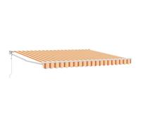 Nqyjm Tenda retrattile giallo e arancione 400 x 300 cm Tende da sole per esterni, terrazza e protezione solare e antivento, in tessuto resistente Balcone L333H536