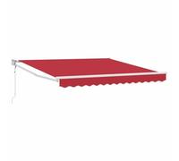 Nqyjm Tenda retrattile rossa 350 x 250 cm poliestere e alluminio tende da sole per esterni terrazza protezione solare e antivento in tessuto resistente Balcone L333H438