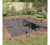 Nqyjm Tessuto non tessuto grigio 1 x 10 m poliestere e cotone per giardino, terrazza, esterno