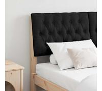 Nqyjm Testiera imbottita nera 135 cm in pino massiccio da parete per camera da letto, hotel, dormitorio L87H9346