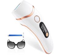 NQYZZFA Epilatori IPL, Dispositivo Laser Per La Depilazione 999.999 Flash Per Donne/Uomini, 2 Modalità Di Controllo, Alti Livelli Di Energia, Epilazione Laser Indolore Per Tutto Il Corpo,Bianca