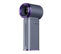 NQYZZFA Ventilatore Portatile Turbo, Mini Ventilatore Personale Regolabile A 199 Velocità, Ricaricabile Tramite USB Da 3500 Mah, Scocca in Metallo, Per Attività Di Campeggio Ed Escursionismo,Nero