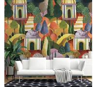 Nr 03 Strisce Carta da Parati da 53cm Totale Larghezza 1,59mt Disegno Completo in TNT Vinilico Pannello Decorativo Ripetibile all'Infinito Fotomurale in Rotolo Alta Qualità Italiana (SANTORINI 270X53)