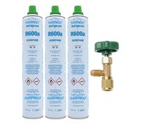 NR. 3 BOMBOLA GAS REFRIGERANTE R600A R600 420 GR + RUBINETTO - FRIGO FREEZER