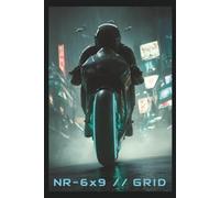 NR-6x9 // GRID: 5x5 Graph Paper Notebook for Men and Teens | A5 Tactical Journal for Gaming and Tech Logs | Cyberpunk Grid Lined Journal for Mapping and Projects | 120 Pages