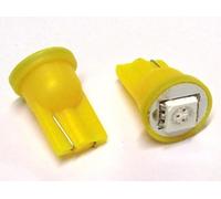 Nr2 Coppia Lampade Lampadine Luce LED T10 W5W 12V 1 Smd 5050 Giallo NO RESISTENZ