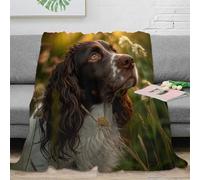 NRAOPEVVD 3D Stampa Cocker Spaniel Coperta Copriletti Microfibra Tutte Le Stagioni Morbido Durevole E Caldo for Sofa And Couch 40x50inch(100x130cm)