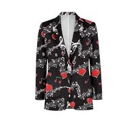 NRBEAWD Blazer casual da uomo con un bottone, a maniche lunghe, slim fit, giacca sportiva con tasca, taglie S-5XL