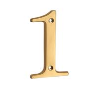 NRBMZYEN Numero civico in ottone massiccio, 1 pezzo, 101 mm, in ottone massiccio, per appartamento, porta e indirizzo, numero civico per esterni (colore 01)