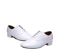 NRBMZYEN Scarpe da ballo latino da uomo, scarpe da ballo latino da uomo, scarpe da ballo moderne per sala da ballo tango e standard nazionali (bianco, 45)