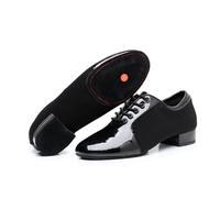 NRBMZYEN scarpe da ballo latino uomo moderno scarpe da ballo maschio tessuto Oxford tango latino scarpe 2.5 cm tacchi traspirante morbido sociale sala da ballo calzature, Fondo a due punti, 41 EU