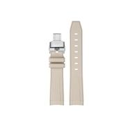 NRERDMT Cinturini for orologi in gomma e silicone con estremità curva da 20 mm compatibili con Omega Seamaster 300 Speedmaster Strap 8900 Planet Ocean Watchband Blue(Cream-coloured sbk)