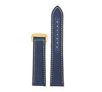 NRERDMT Cinturini in tela e nylon compatibili con Omega Seamaster 300 Speedmaster AT150 Omega Speedmaster Slubby 310.32 Series Nylon Strap(Blue yellow gold,20mm)