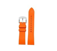 NRERDMT Cinturino da polso a sgancio rapido compatibile con cinturino Casio PROTREK PRW-60 PRW-30 PRW-50 PRW-70YT in gomma fluorurata for orologio sportivo da uomo, 23 mm(Orange silver pin)