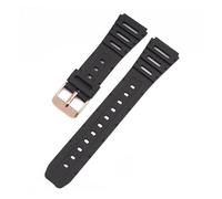 NRERDMT Cinturino for orologio da 22 mm compatibile con Casio CA-53W CA-61W FT-100W W-520U W-720G Cinturino da polso morbido in TPU FT100W Cinturino da polso sostitutivo(Black rose gold,20mm)