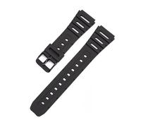 NRERDMT Cinturino for orologio da 22 mm compatibile con Casio CA-53W CA-61W FT-100W W-520U W-720G Cinturino da polso morbido in TPU FT100W Cinturino da polso sostitutivo(Black black,18mm)
