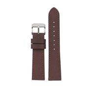NRERDMT Cinturino for orologio da uomo in nylon e vera pelle da 18 mm/19/20/21/22/23/24 mm, compatibile con Seiko SRPC31J1/Citizen Tissot, tutte le principali marche.(Brown sk,18mm)