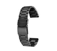 NRERDMT Cinturino in acciaio inossidabile da 23 mm compatibile con la catena dell'orologio Casio serie PROTREK PRW-60YT PRW-70/50/30 PRW-6900Y serie bracciale da uomo nero argento(Noir)