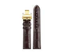 NRERDMT Cinturino in pelle di vitello compatibile con la collezione Longines L3 Masters, cinturino for orologio, cinturino in pelle di vacchetta, 19 mm, 20 mm, 21 mm, fibbia a farfalla(Brown gk,19mm)