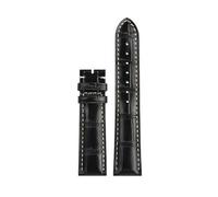 NRERDMT Cinturino in pelle di vitello compatibile con la collezione Longines L3 Masters, cinturino for orologio, cinturino in pelle di vacchetta, 19 mm, 20 mm, 21 mm, fibbia a farfalla(Black nk,21mm)