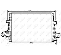 Radiatore intercooler 30284 NRF per ALFA ROMEO SPIDER 159 159 Sportwagon BRERA