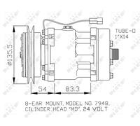 NRF 32074 Compressore, Climatizzatore per IVECO