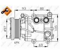 NRF 32247 Compressore, Climatizzatore per FORD